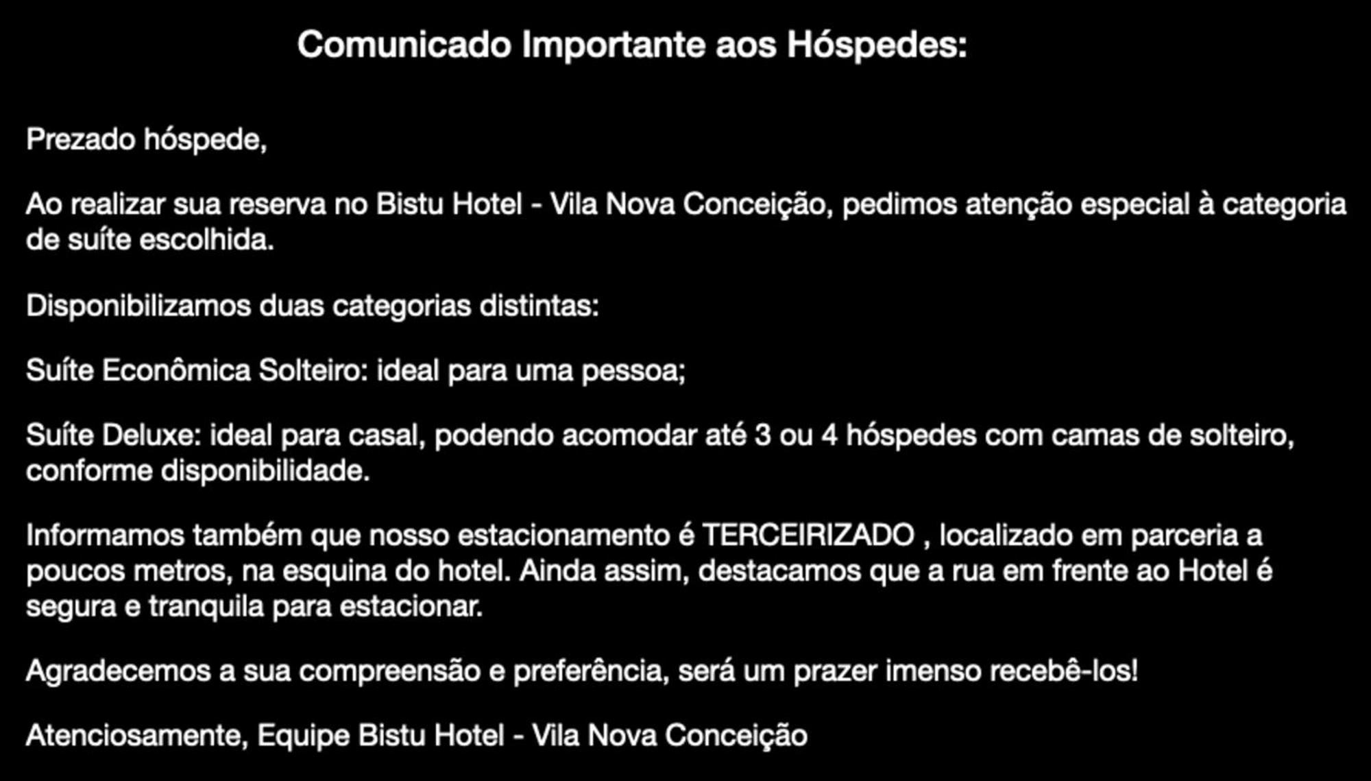 Bistu Hotel - Vila Nova Conceicao Sao Paulo Exterior photo